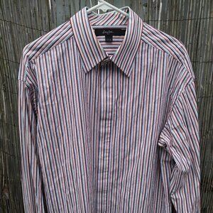 Sean John Striped Collar Shirt - XL - Multicolor